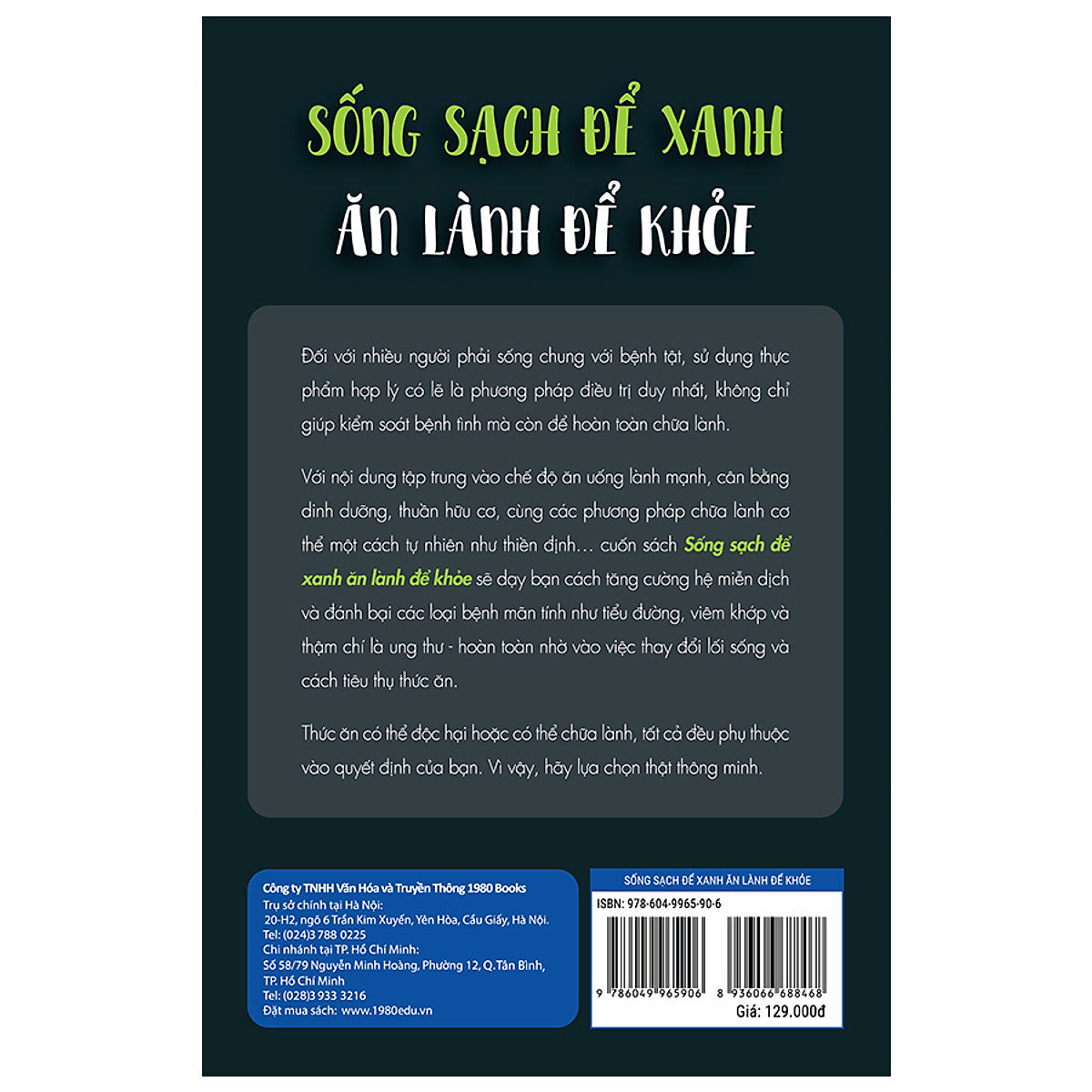 Sống Sạch Để Xanh Ăn Lành Để Khỏe - Chế Độ Dinh Dưỡng Giúp Tăng Sức Đề Kháng Phòng Chống Ung Thư