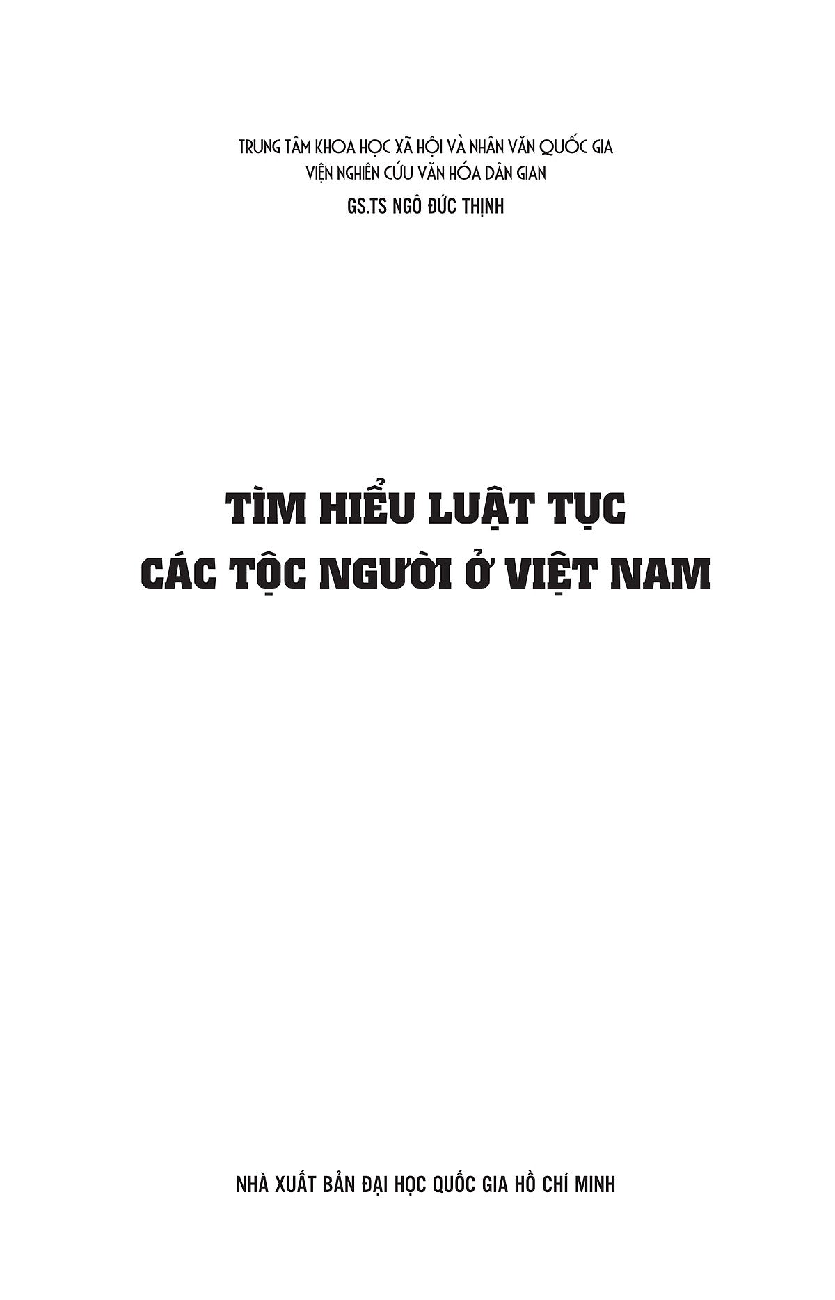 Tìm Hiểu Luật Tục Các Tộc Người Ở Việt Nam